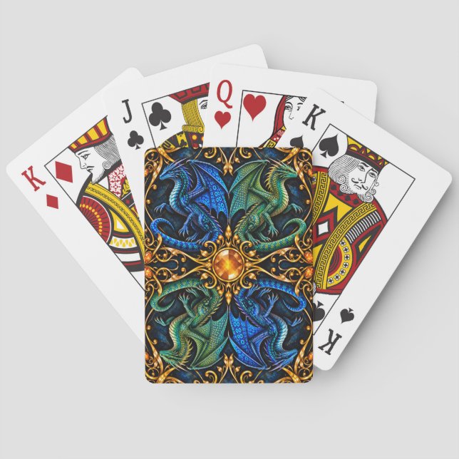 Cartes à jouer Dragons Naturels (dos)
