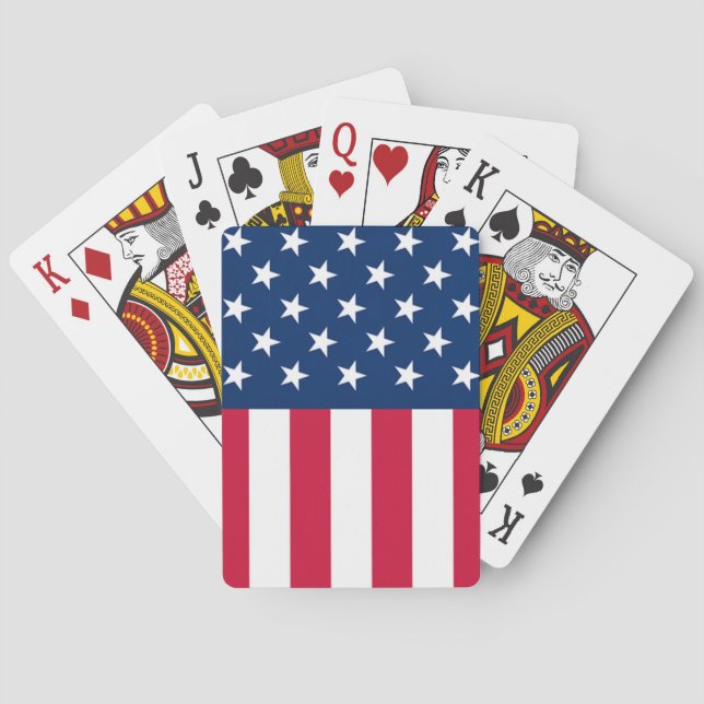 Cartes à jouer Drapeau Américain (dos)