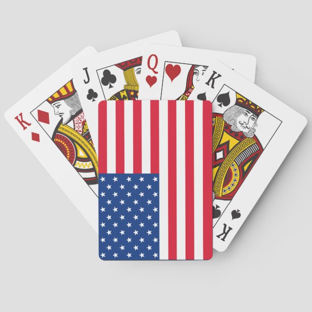 Cartes à jouer drapeau américain classique Cadeau (dos)