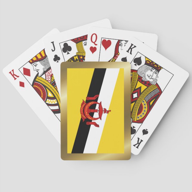 Cartes à jouer Drapeau de Brunei (dos)