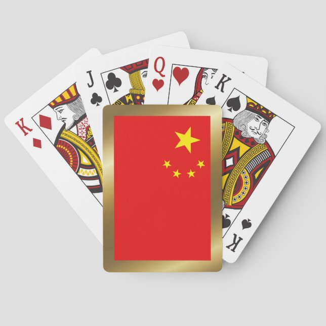 Cartes à jouer drapeau de la Chine (dos)