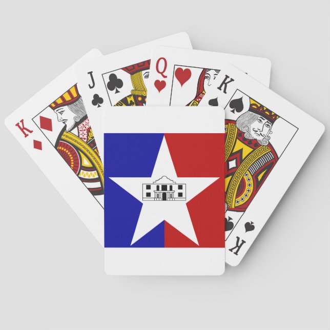 Cartes à jouer Drapeau de San Antonio, Texas (dos)