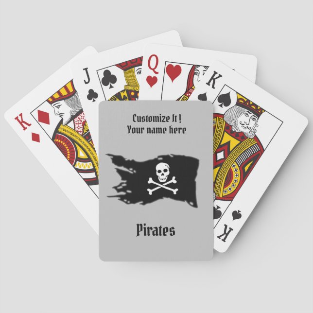 Cartes à jouer Drapeau des Pirates (dos)
