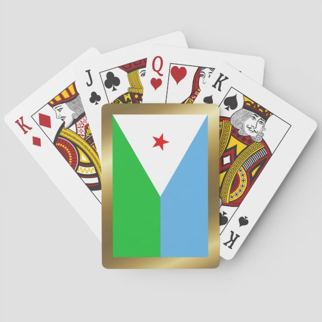 Cartes à jouer Drapeau Djibouti (dos)