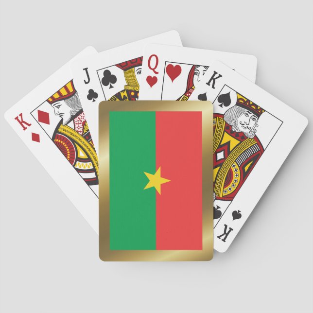 Cartes à jouer drapeau du Burkina Faso (dos)