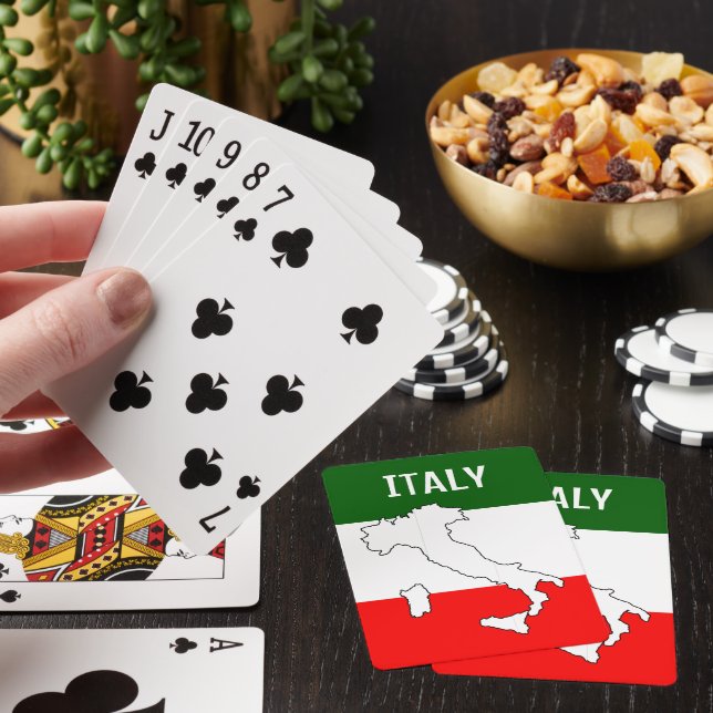 Cartes à jouer drapeau italien (In Situ)