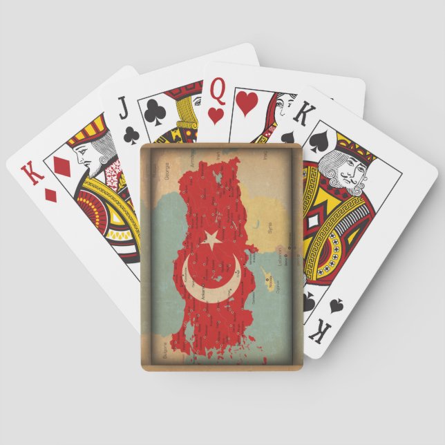 cartes à jouer - drapeau Turquie/Türkiye 19 V ; ) (dos)