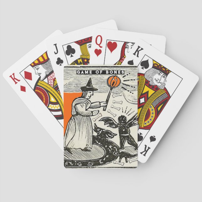 Cartes à jouer drôles d'Halloween (dos)