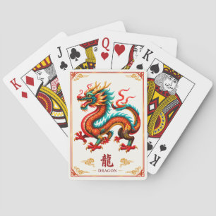 Cartes à jouer du dragon du zodiaque chinois