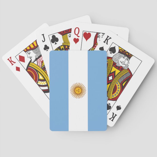 Cartes à jouer du drapeau patriotique argentin (dos)