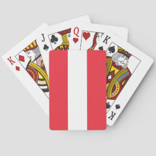 Cartes à jouer du drapeau patriotique autrichien