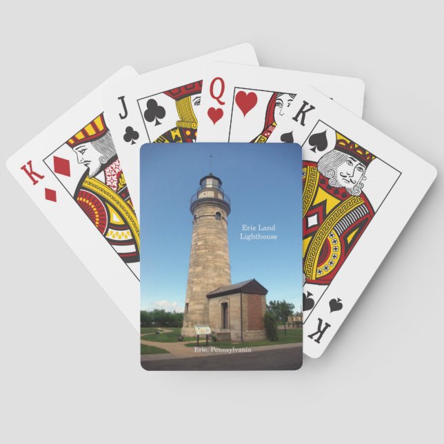 Cartes à jouer du phare d'Erie Land (dos)