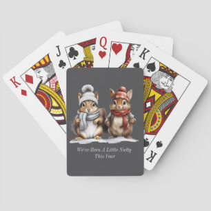 Cartes à jouer écureuil d'hiver