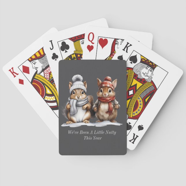 Cartes à jouer écureuil d'hiver (dos)