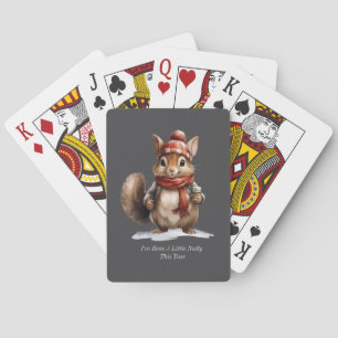 Cartes à jouer écureuil d'hiver