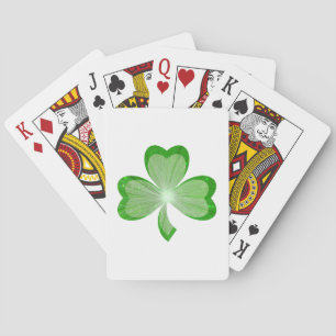 Cartes à jouer en blanc Shamrock