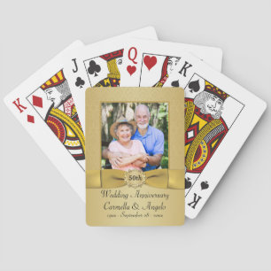 Cartes à jouer en damas doré pour les 50 ans de ma