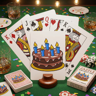 Cartes à jouer en forme de gâteau d'anniversaire