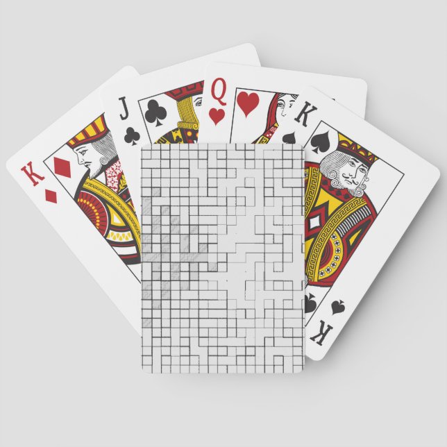 Cartes à jouer en grille verrouillée (dos)