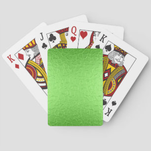 Cartes à jouer en plaque métallique vert citron