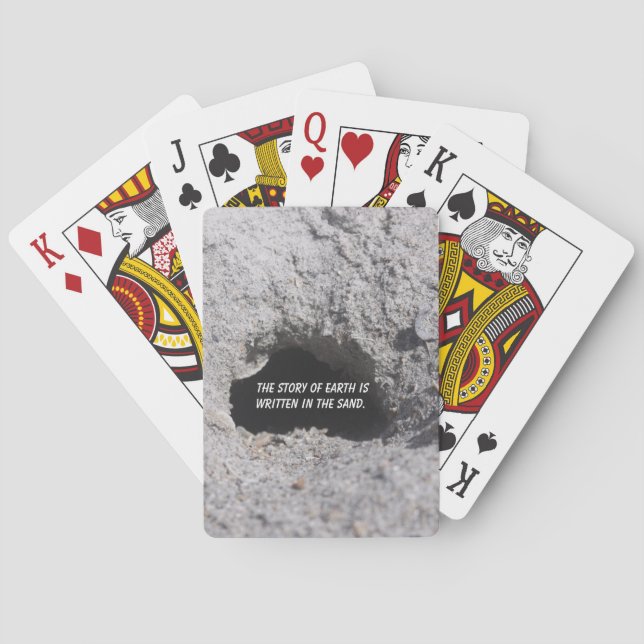 Cartes à jouer en sable (dos)