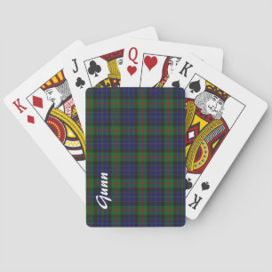 Cartes à jouer en tartan Clan Gunn