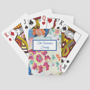 Cartes à jouer fantaisie vintage feuille de tabac