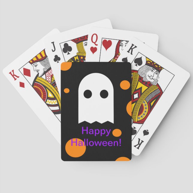 Cartes à jouer fantômes personnalisées pour Hallow (dos)