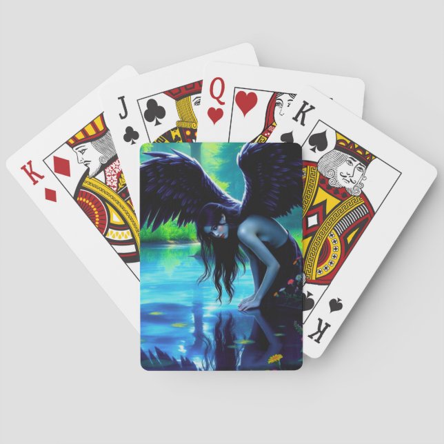 Cartes à jouer Fée au bord du lac (dos)
