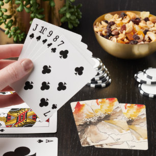 Cartes à jouer Fleur Abstraite
