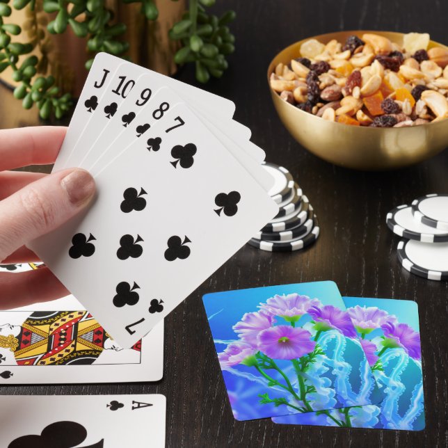 Cartes à jouer Fleurs avec orties de méduses (In Situ)