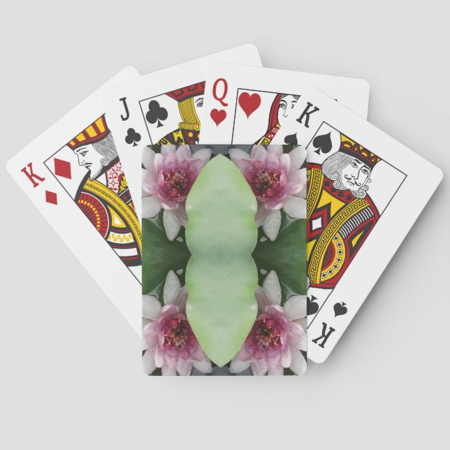 Cartes à jouer Fleurs de Lotus Roses (dos)