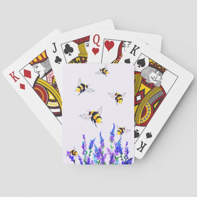 Cartes à jouer Fleurs et Abeilles (dos)