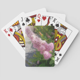 Cartes à jouer florales Fleur d'Astilbe rose pour