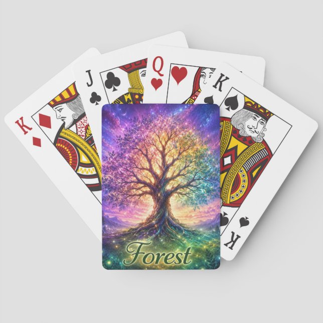 Cartes à jouer Forêt de l'Arbre de Vie  (dos)