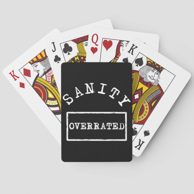 Cartes à jouer géantes Sanity Overrated (dos)
