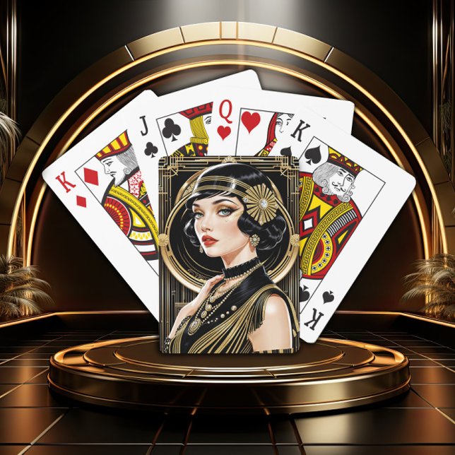 Cartes à jouer Glamour Classique Gatsby Doré (Créateur téléchargé)