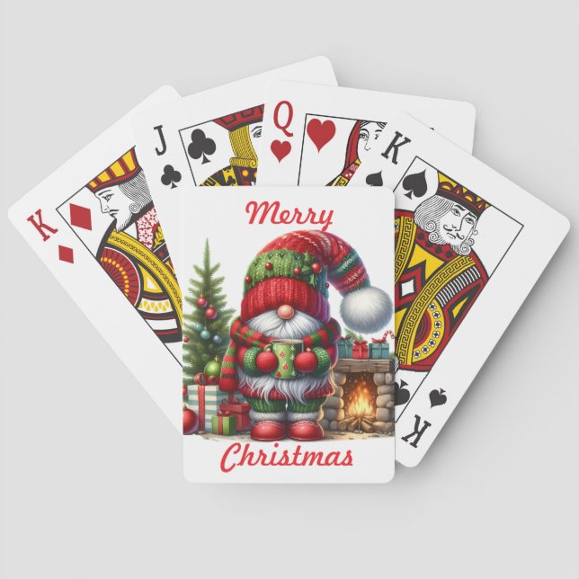 Cartes à jouer Gnome's Merry Christmas (dos)