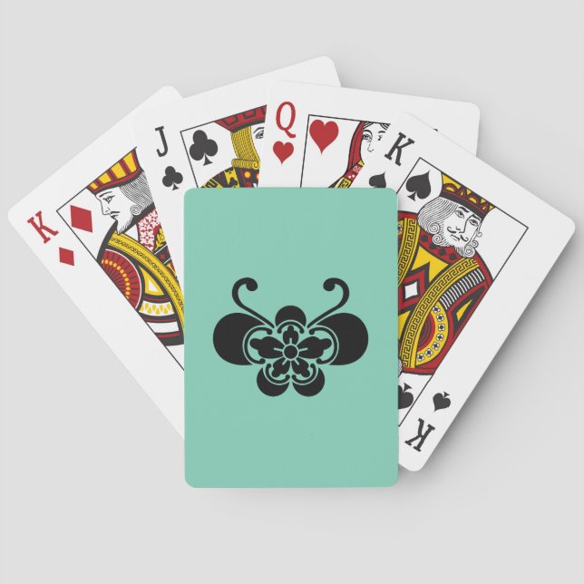 Cartes à jouer goka en forme de papillon (dos)