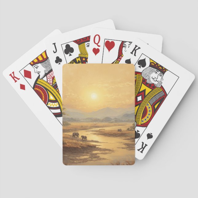 Cartes à jouer Golden Desert Sunset Dunes (dos)