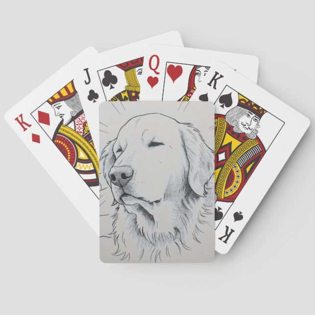 Cartes à jouer Golden Retriever  (dos)