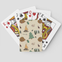 Cartes à jouer Goldendoodle Camping 