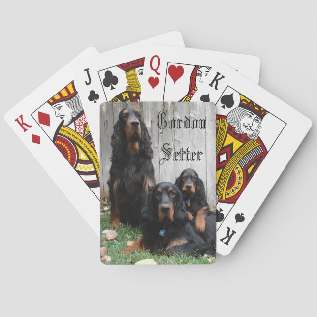 Cartes à jouer Gordon Setter Generations (dos)