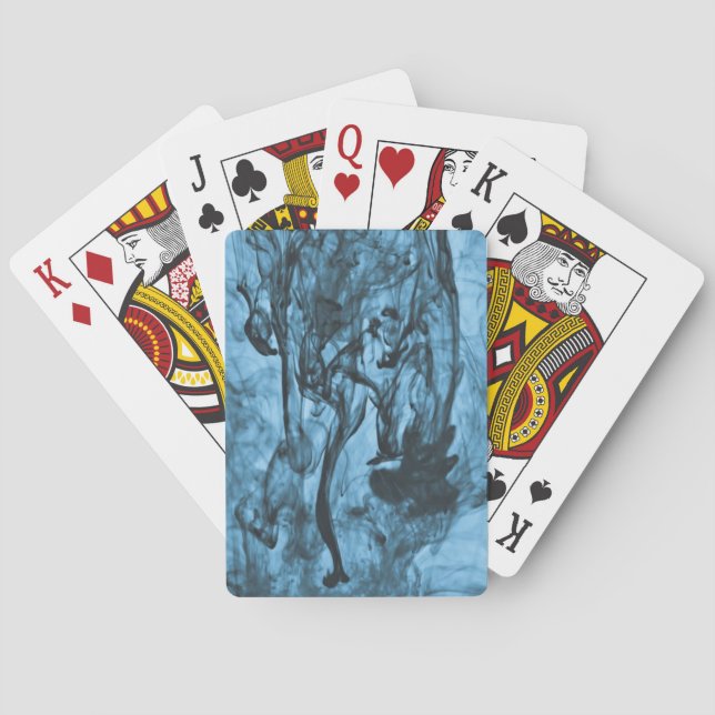 Cartes à jouer Goutte d'encre bleue (dos)