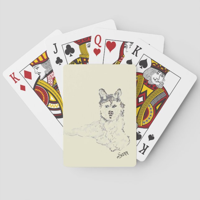 Cartes à jouer : Husky d'Alaska (dos)