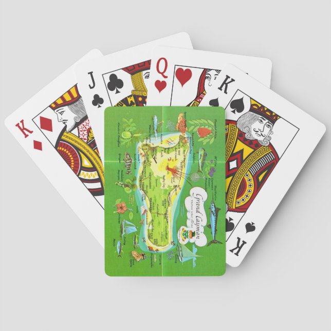 Cartes à jouer illustrées de Grand Cayman (dos)