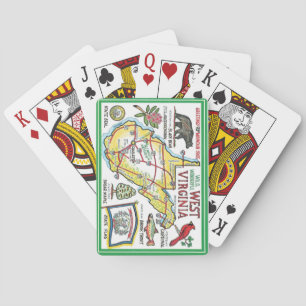 Cartes à jouer illustrées de Virginie-Occidentale