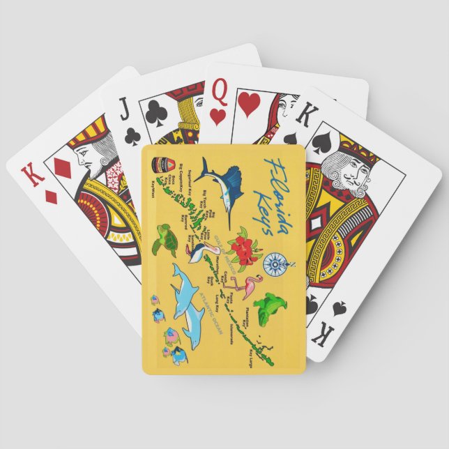 Cartes à jouer illustrées des Florida Keys  (dos)