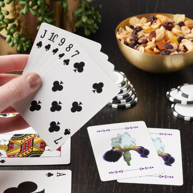Cartes à jouer Iris Violet et Blanc (In Situ)