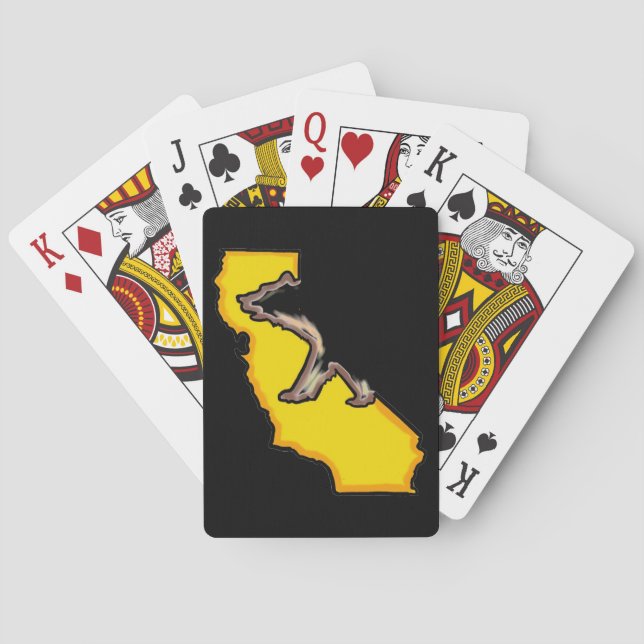 Cartes à jouer jaune noir (dos)